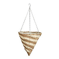 Striped Cone Banana leaf Hanging basket, 35.56cm
