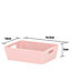 Studio 3.01 Blush Plastic Nestable Storage basket (H)50mm (W)120mm