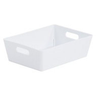 Studio 3.01 High polished finish White 0.77L Plastic Non-stackable Nestable Storage basket (H)50mm (W)120mm