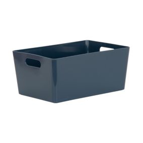 Studio 4.02 High Polished Finish Dark blue Plastic Nestable Storage basket (H)11mm (W)25mm