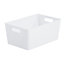 Studio 4.02 High polished finish White 3.9L Plastic Non-stackable Nestable Storage basket (H)110mm (W)170mm