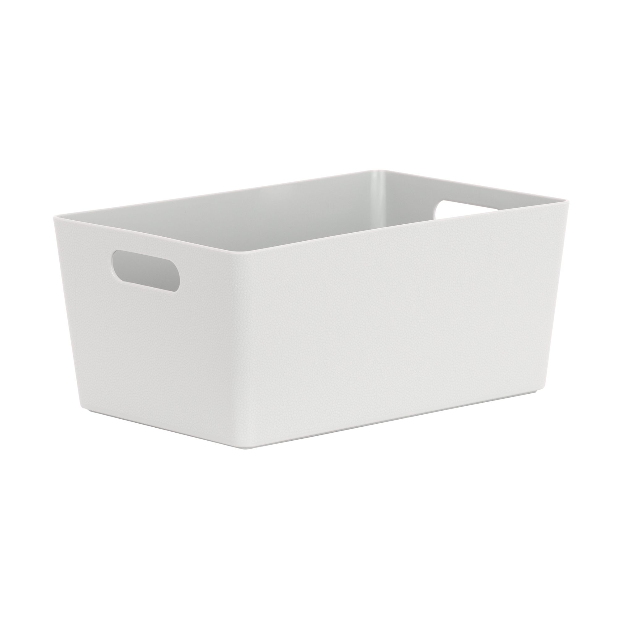 Studio 4.02 Textured Etched Design Chalk White Plastic Nestable Storage 