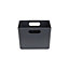 Studio 4.02 Textured Etched Design Dark grey Plastic Nestable Storage basket (H)11mm (W)25mm