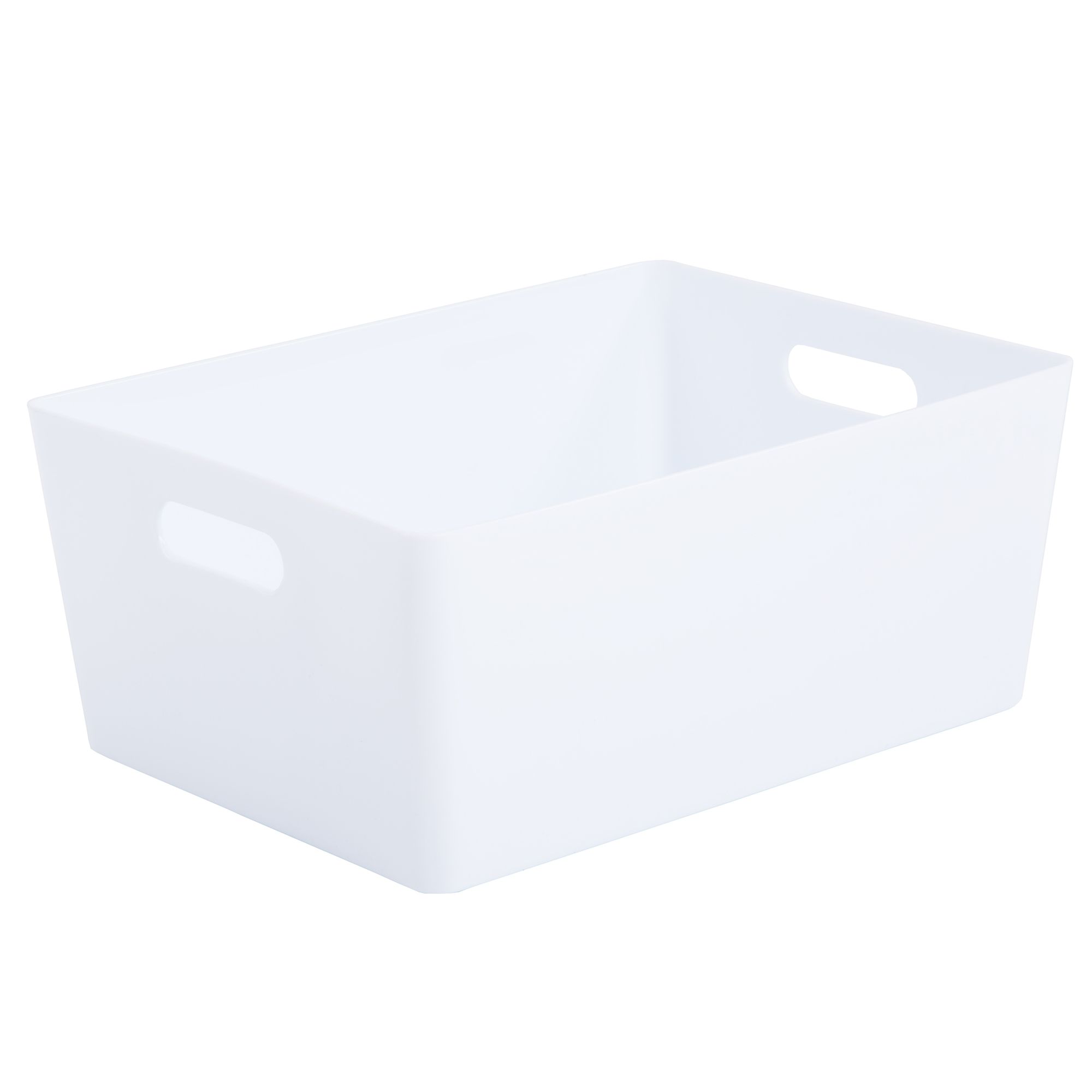 Studio 5.02 High polished finish White 11.5L Plastic Nestable Storage ...