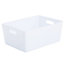 Studio 5.02 High polished finish White 11.5L Plastic Non-stackable Nestable Storage basket (H)150mm (W)260mm