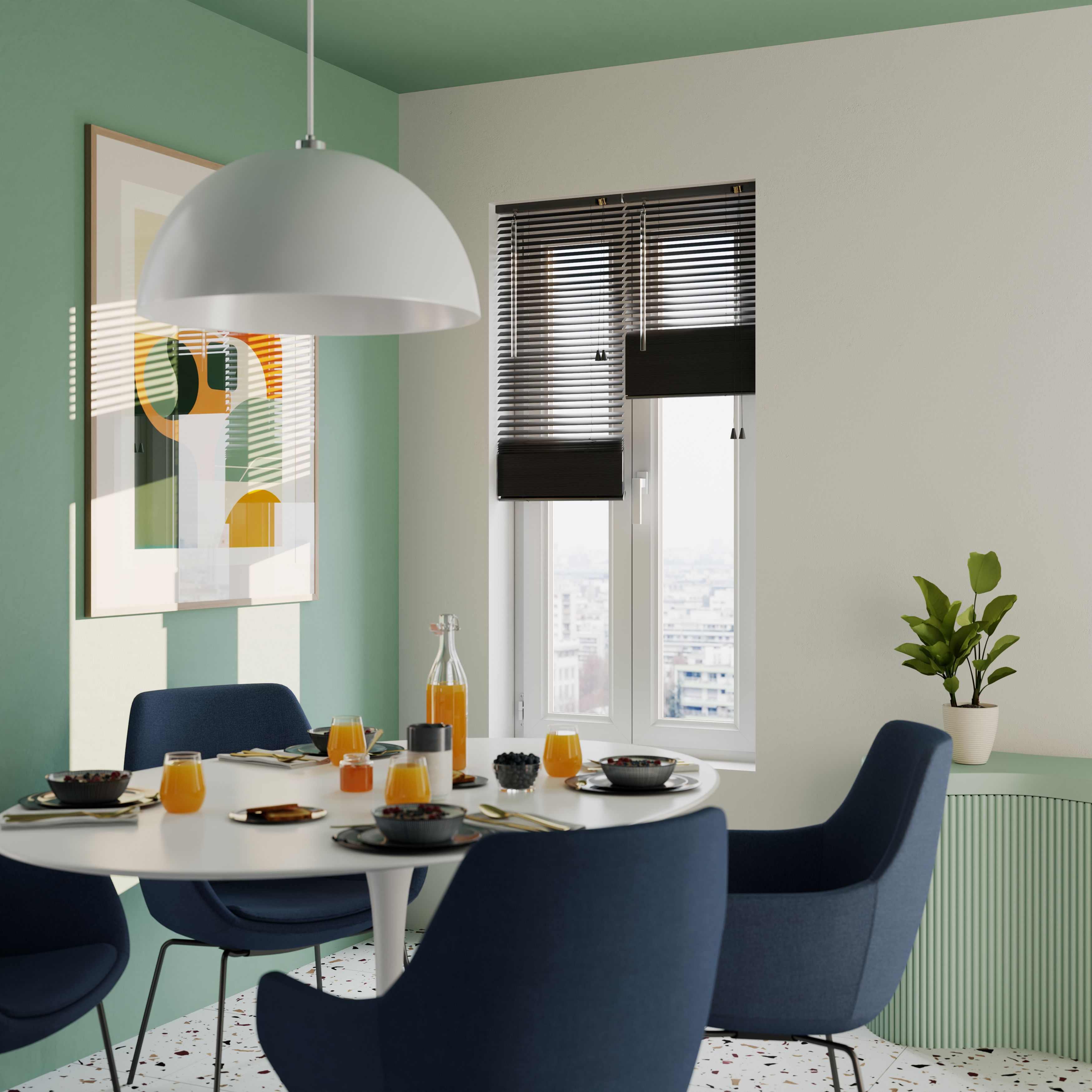 Studio Black Aluminium Venetian Blind (W)40cm (L)180cm - 8