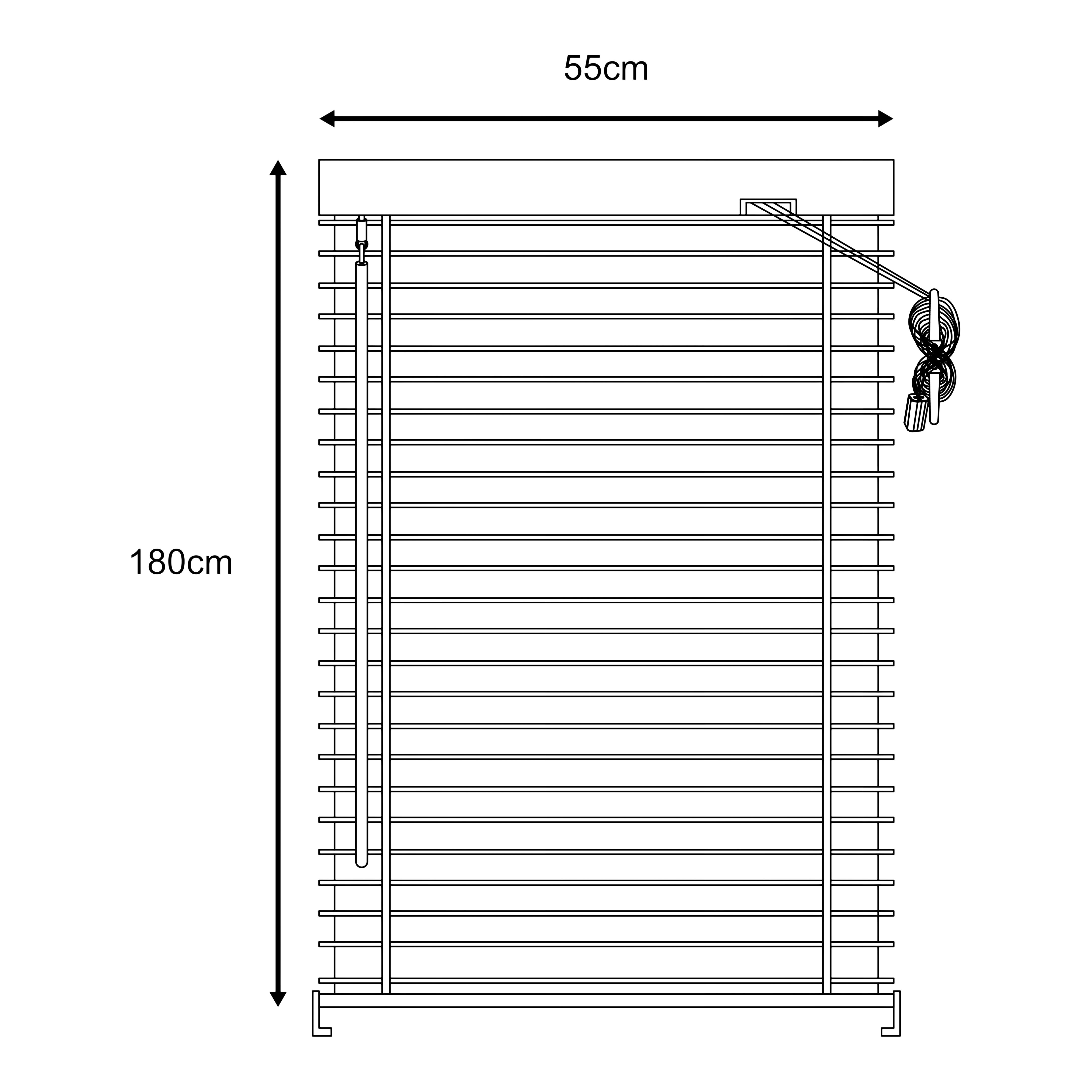 Studio White Aluminium Venetian Blind (W)55cm (L)180cm