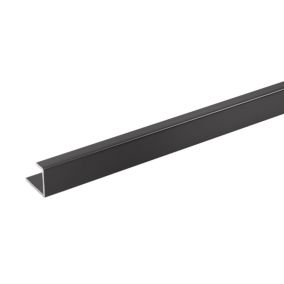 Stylepanel Black Straight Panel end cap, (W)11mm (T)30mm
