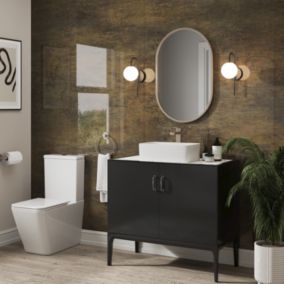 Stylepanel Gloss Rama bronze Stone effect Laminated Bathroom Decorative panel (H)2440mm (W)900mm