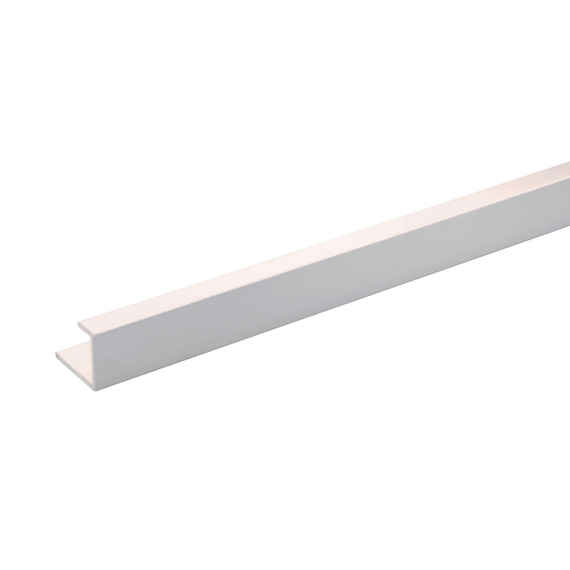 Stylepanel Straight Polished Panel end cap (W)11mm (T)30mm - Matt silver effect