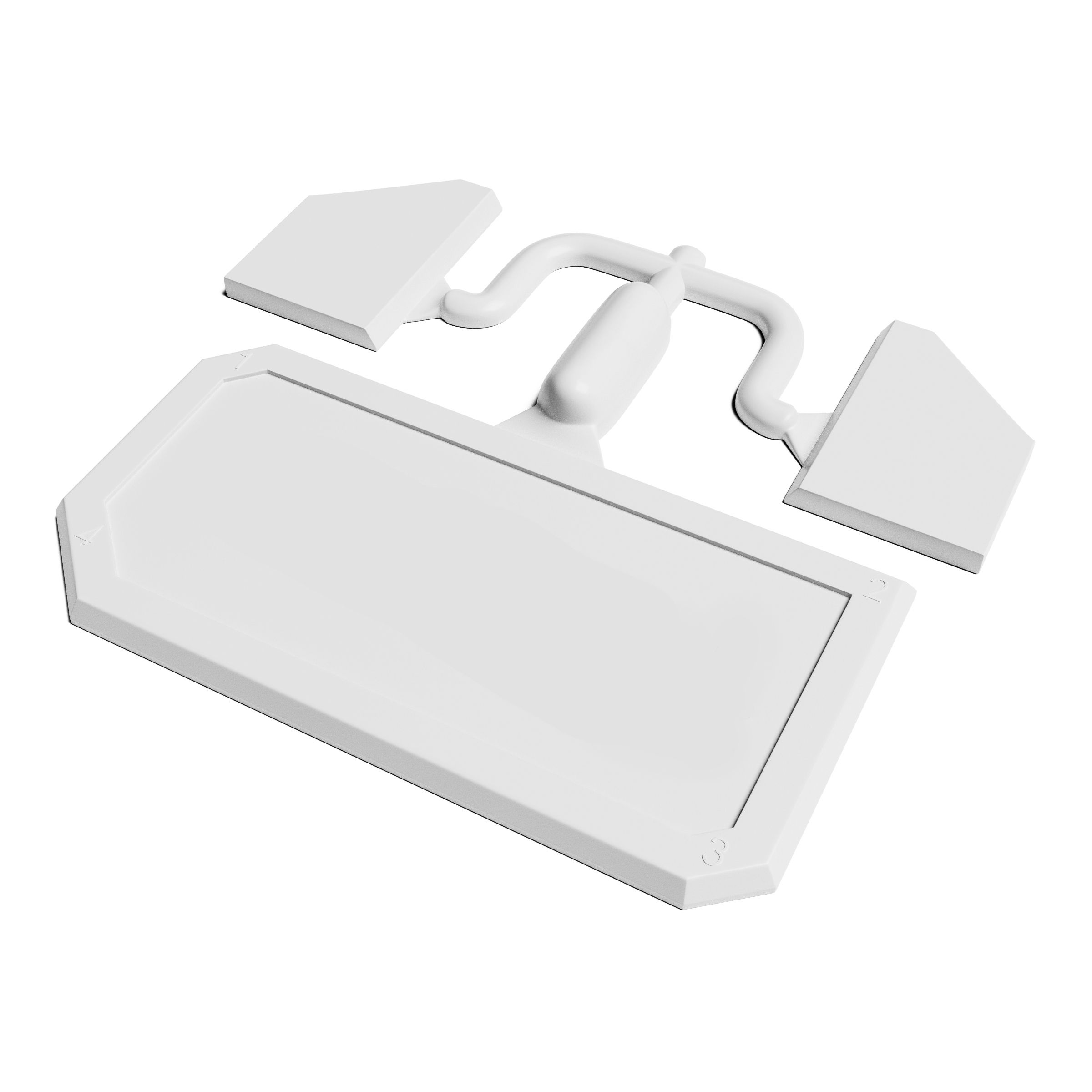 Stylepanel Sureseal Profile end cap (W)10mm (T)10mm - Matt white