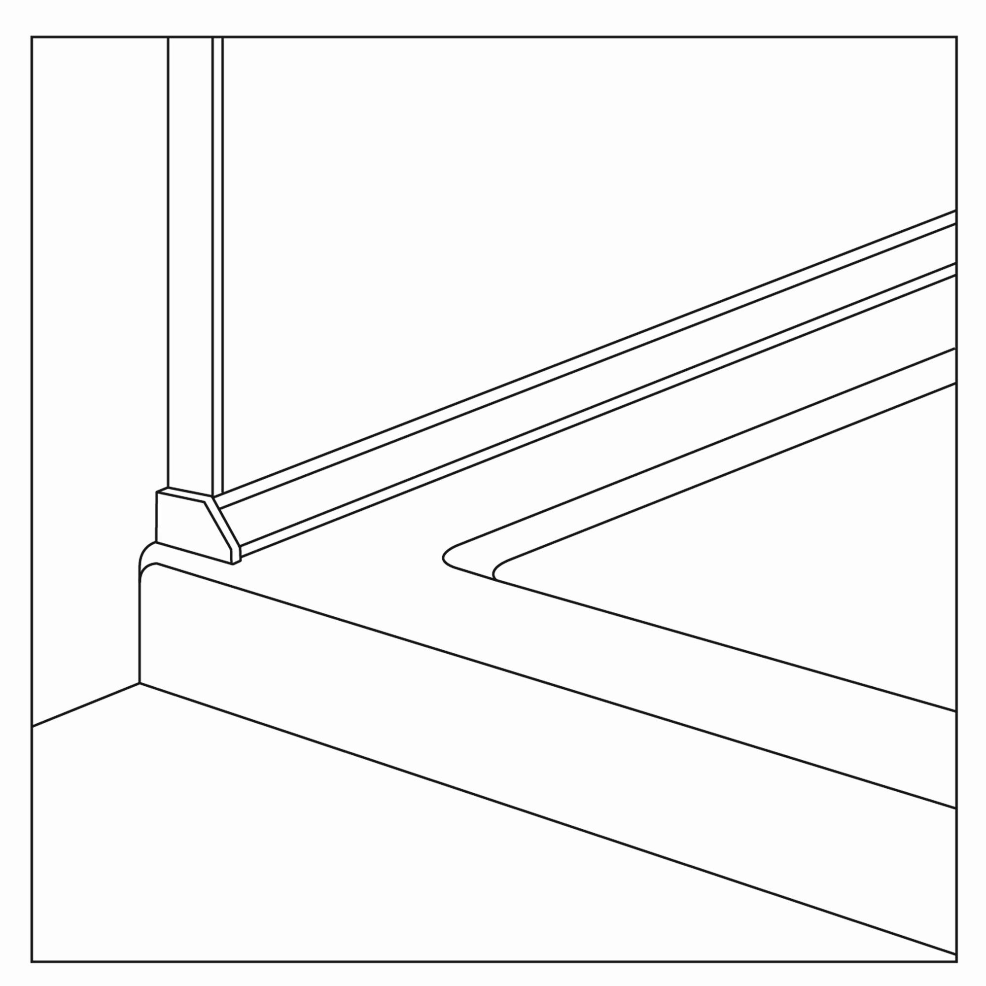 Stylepanel Sureseal Straight Panel splash seal kit (W)11mm (T)30mm - Matt white