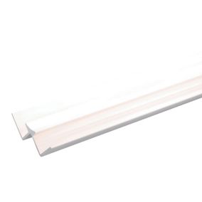 Stylepanel White Straight Panel internal corner joint, (W)11mm (T)30mm