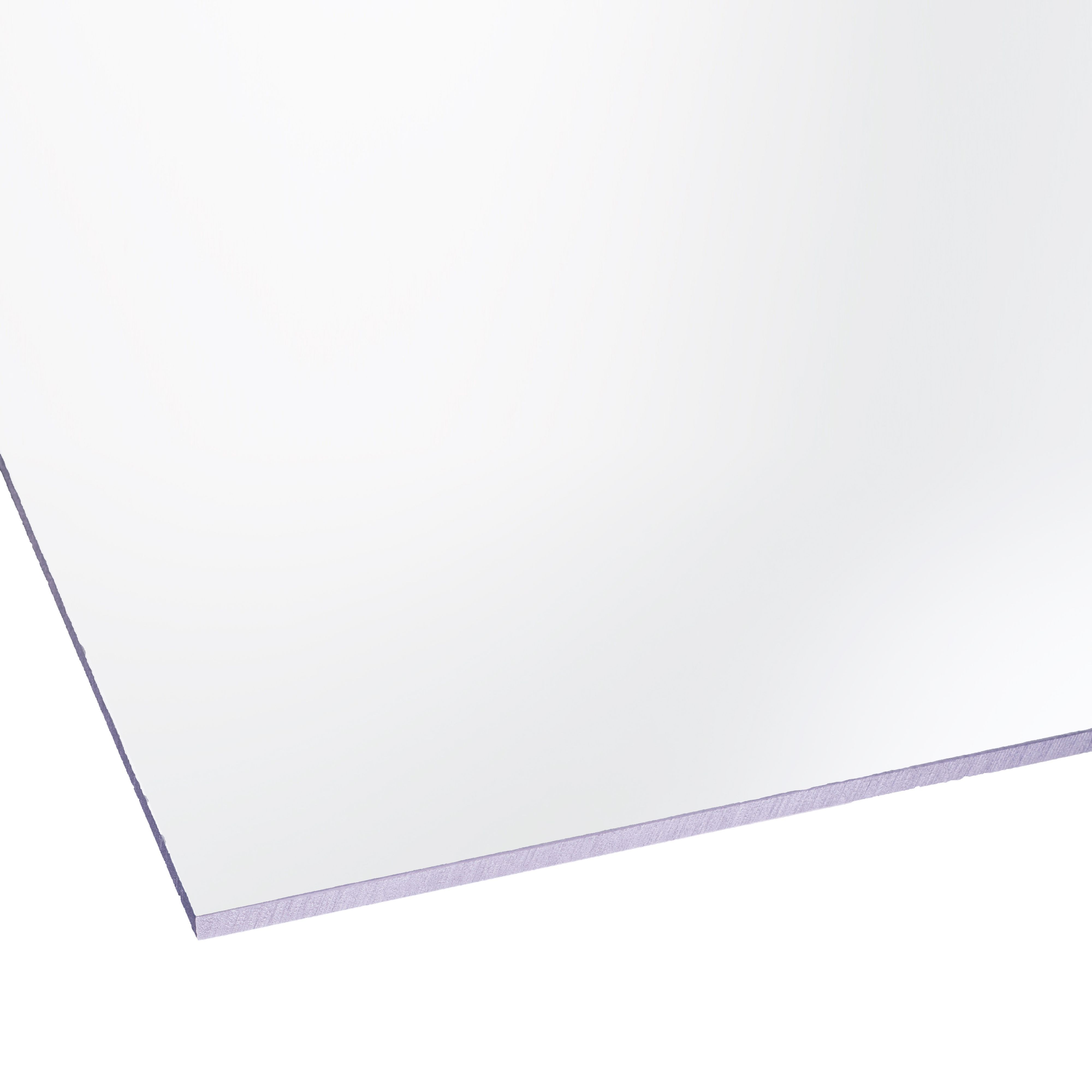 Styrene Clear Polystyrene Flat Glazing sheet, (L)1.8m (W)0.6m (T)4mm
