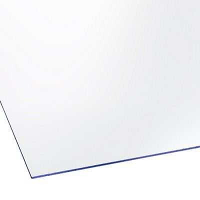 Styrene Clear Polystyrene Flat Glazing sheet, (L)1.8m (W)1.2m (T)2mm