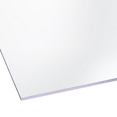Styrene Clear Polystyrene Flat Glazing sheet, (L)1.8m (W)1.2m (T)4mm