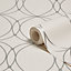 Sublime Darcy Pearl Circles Silver effect Smooth Wallpaper