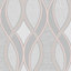 Sublime Light grey Ribbon geometric Smooth Wallpaper