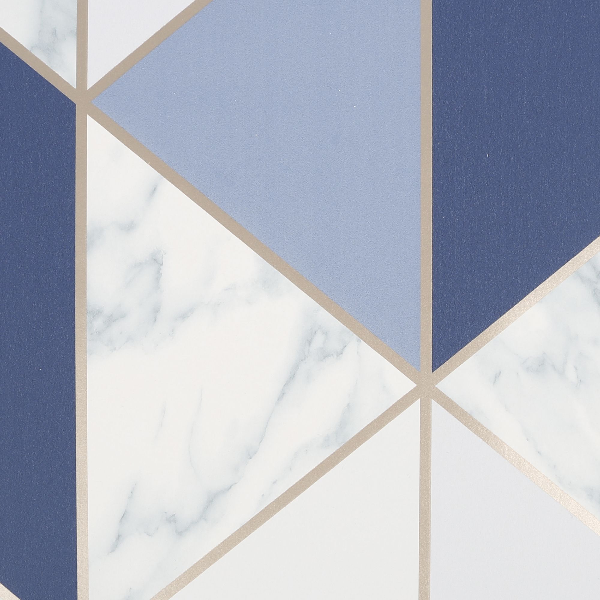 Sublime Marble Navy Metallic effect Geometric Smooth Wallpaper