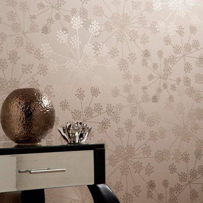 Sublime Sparkle Buttermilk Starburst Smooth Wallpaper