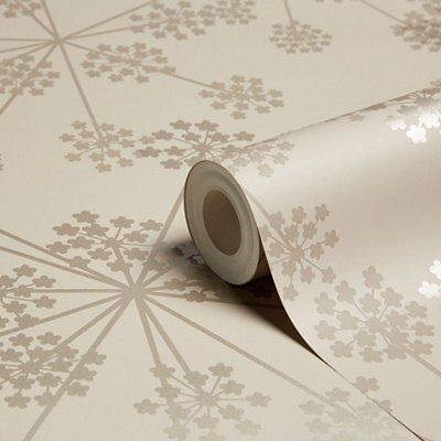 Sublime Sparkle Buttermilk Starburst Smooth Wallpaper