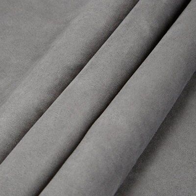 Suedine Concrete Plain Unlined Eyelet Curtains (W)167cm (L)228cm, Pair ...