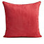 Suedine Plain Red Cushion (L)58cm x (W)58cm