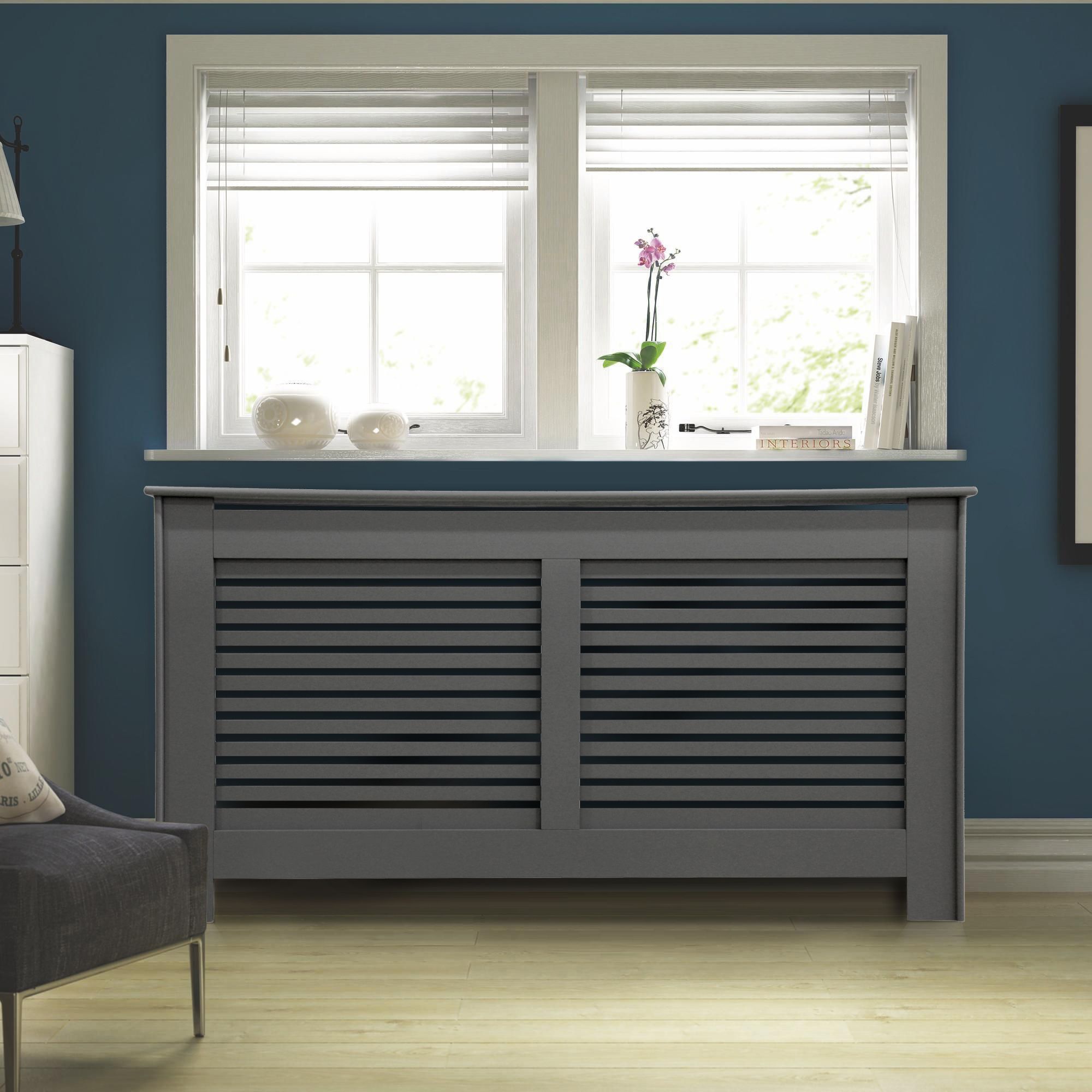 Suffolk Large Grey Radiator cover 900mm(H) 1710mm(W) 200mm(D)