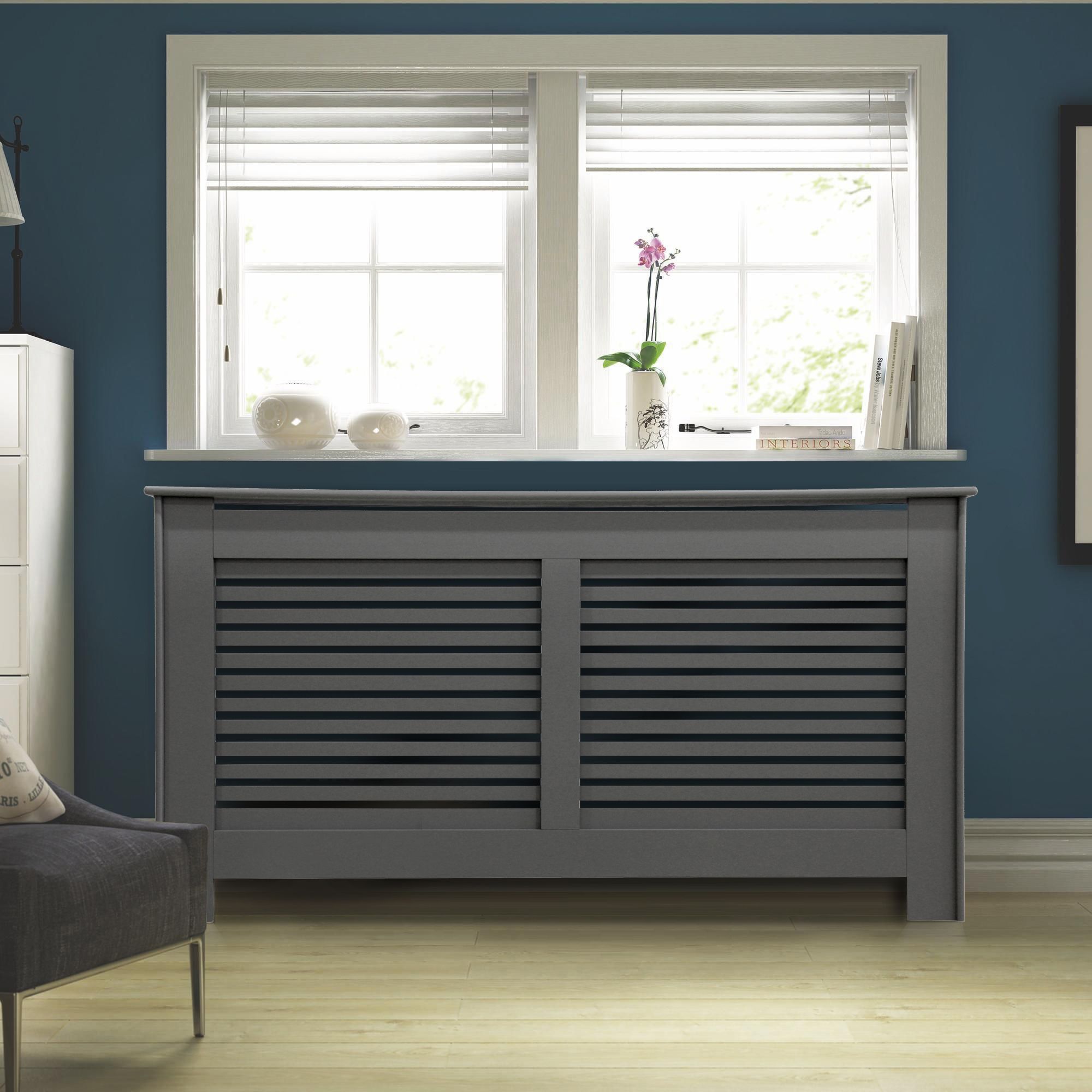 Suffolk Large Grey Radiator cover | DIY at Bu0026Q