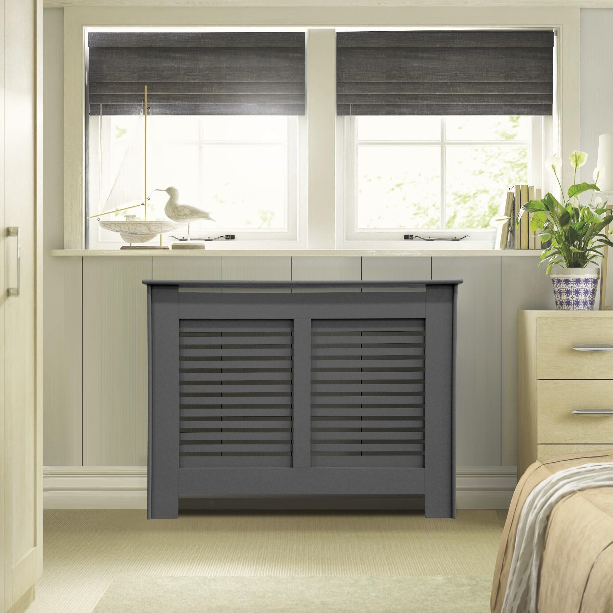 Suffolk Medium Grey Radiator cover 900mm(H) 1195mm(W) 200mm(D) - 3