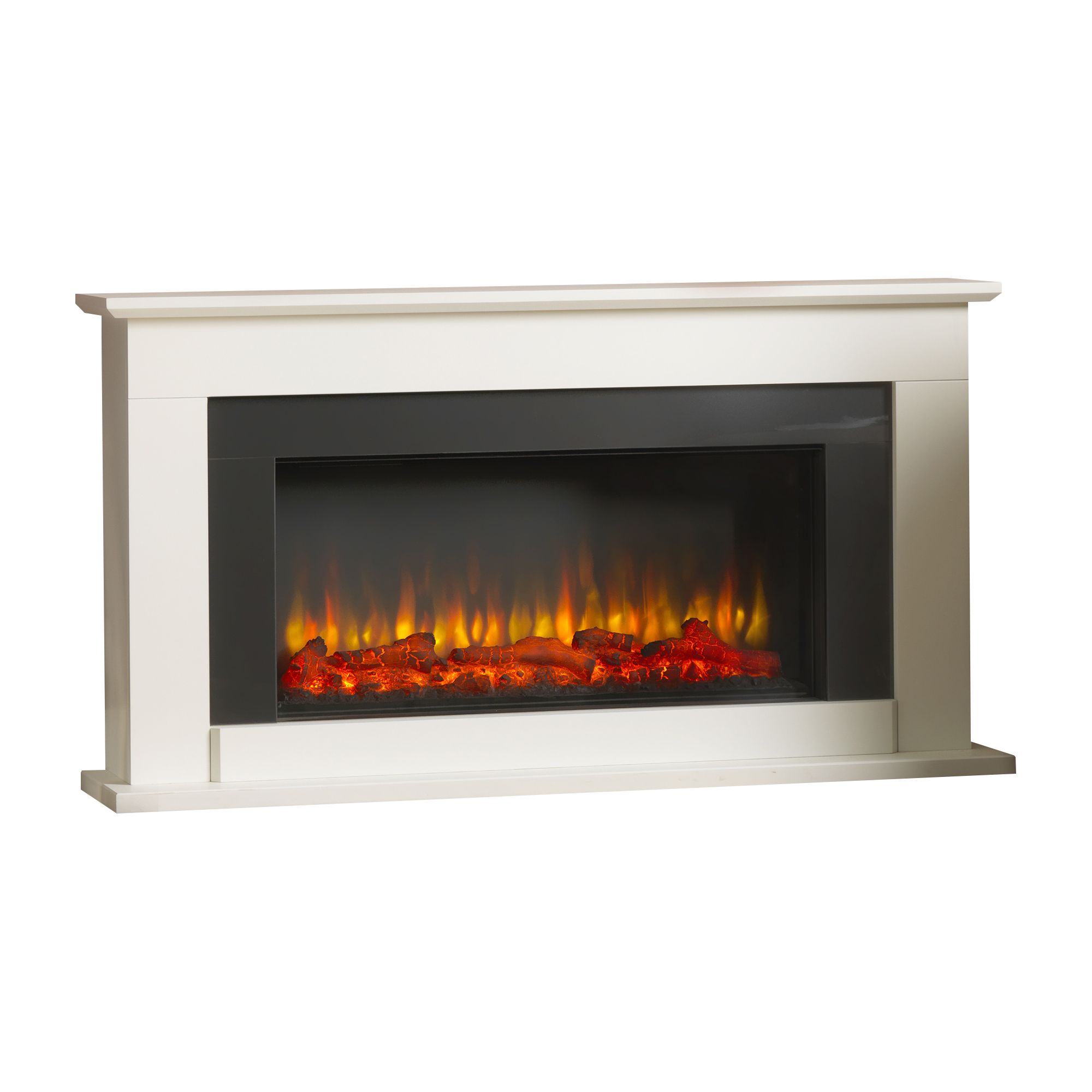 Suncrest Georgia White Electric fire suite | DIY at Bu0026Q