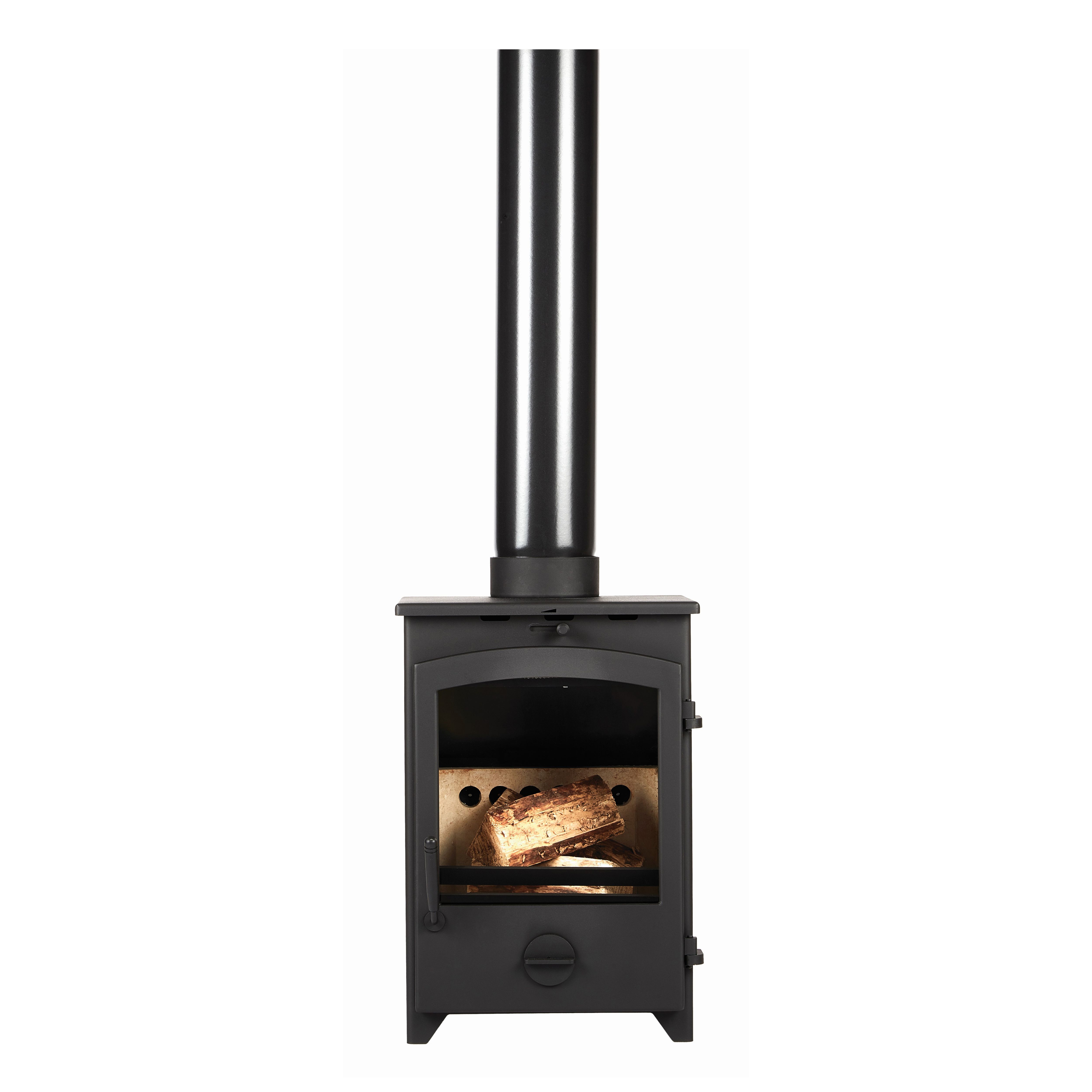 Suncrest Go Eco Black 5kW Wood or solid fuel Stove | DIY at Bu0026Q