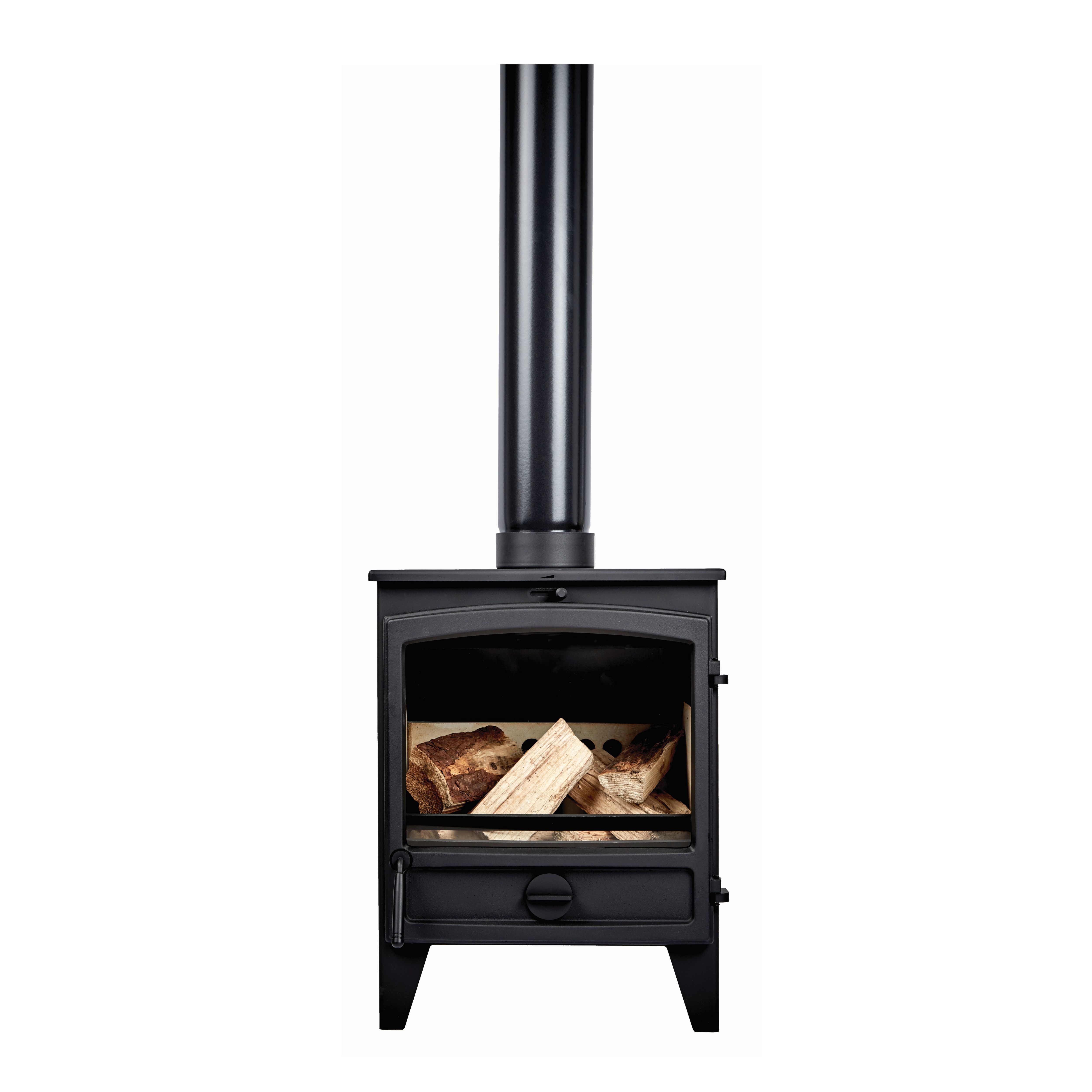 Suncrest Go Eco Highline Wide Black 5kW Wood or solid fuel Stove DIY
