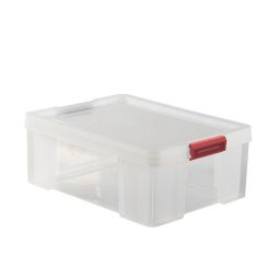 Sundis Clip & store Heavy duty Transparent Rectangular 27L Polypropylene (PP) Stackable Storage box & Integrated lid