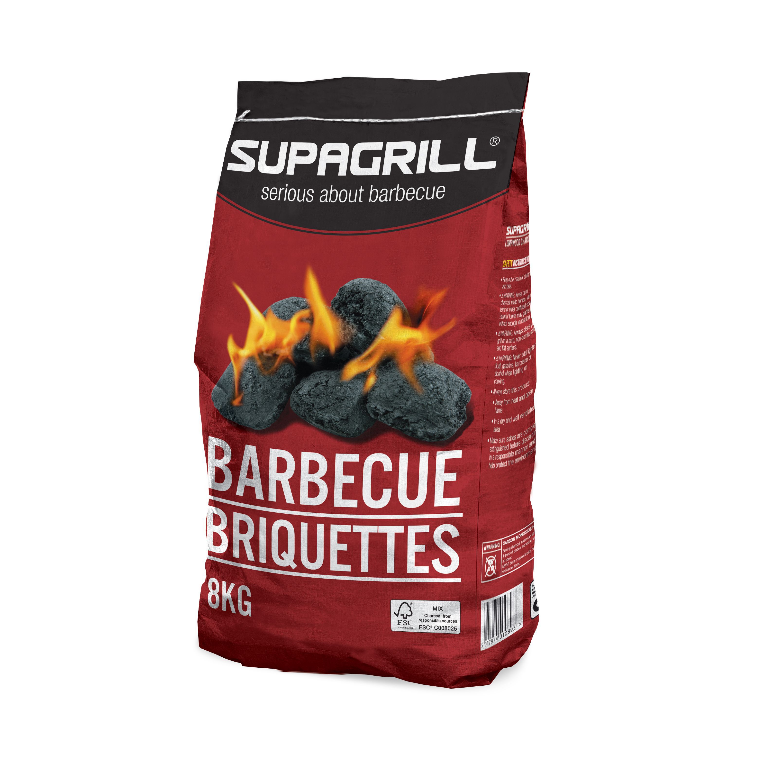 Supagrill Charcoal briquettes, 8kg DIY at B&Q