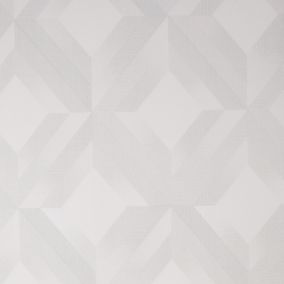 Superfresco Arabella Grey Geometric Metallic effect Smooth Wallpaper