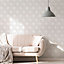 Superfresco Arabella Grey Metallic effect Geometric Smooth Wallpaper