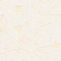 Superfresco Colours Cream Floral Textured Wallpaper