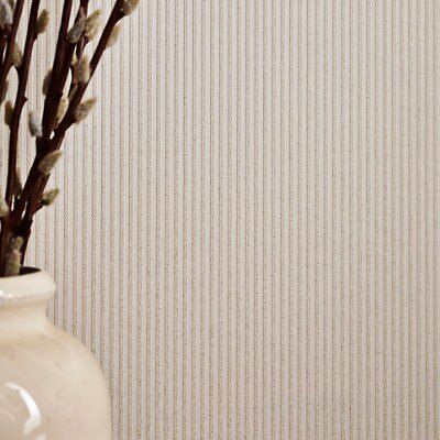 Superfresco Colours Cream Glitter effect Striped Wallpaper