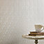 Superfresco Colours Cream & white Silken stria Textured Wallpaper Sample