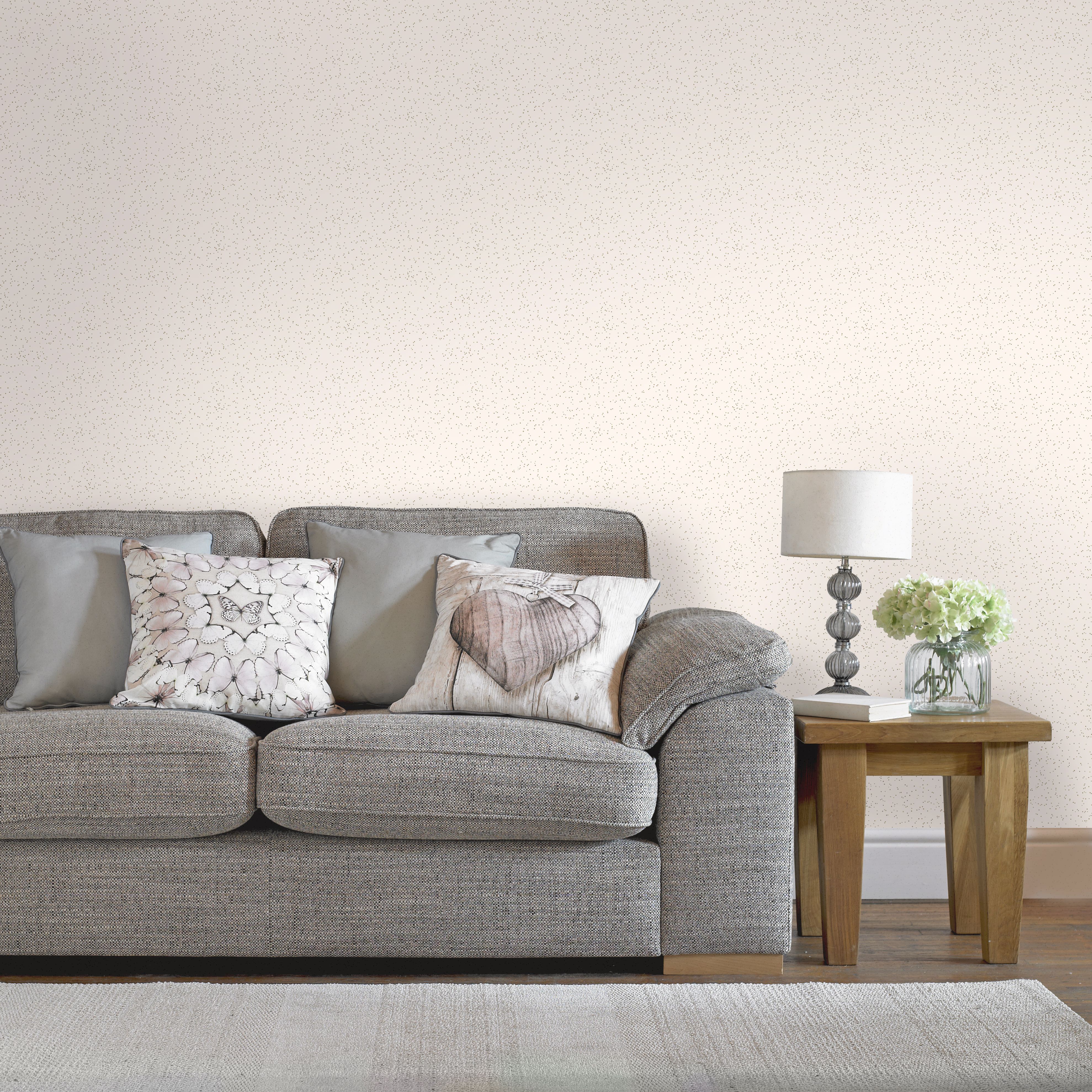 Superfresco Colours Glitterball Cream Gold glitter effect Polka dot