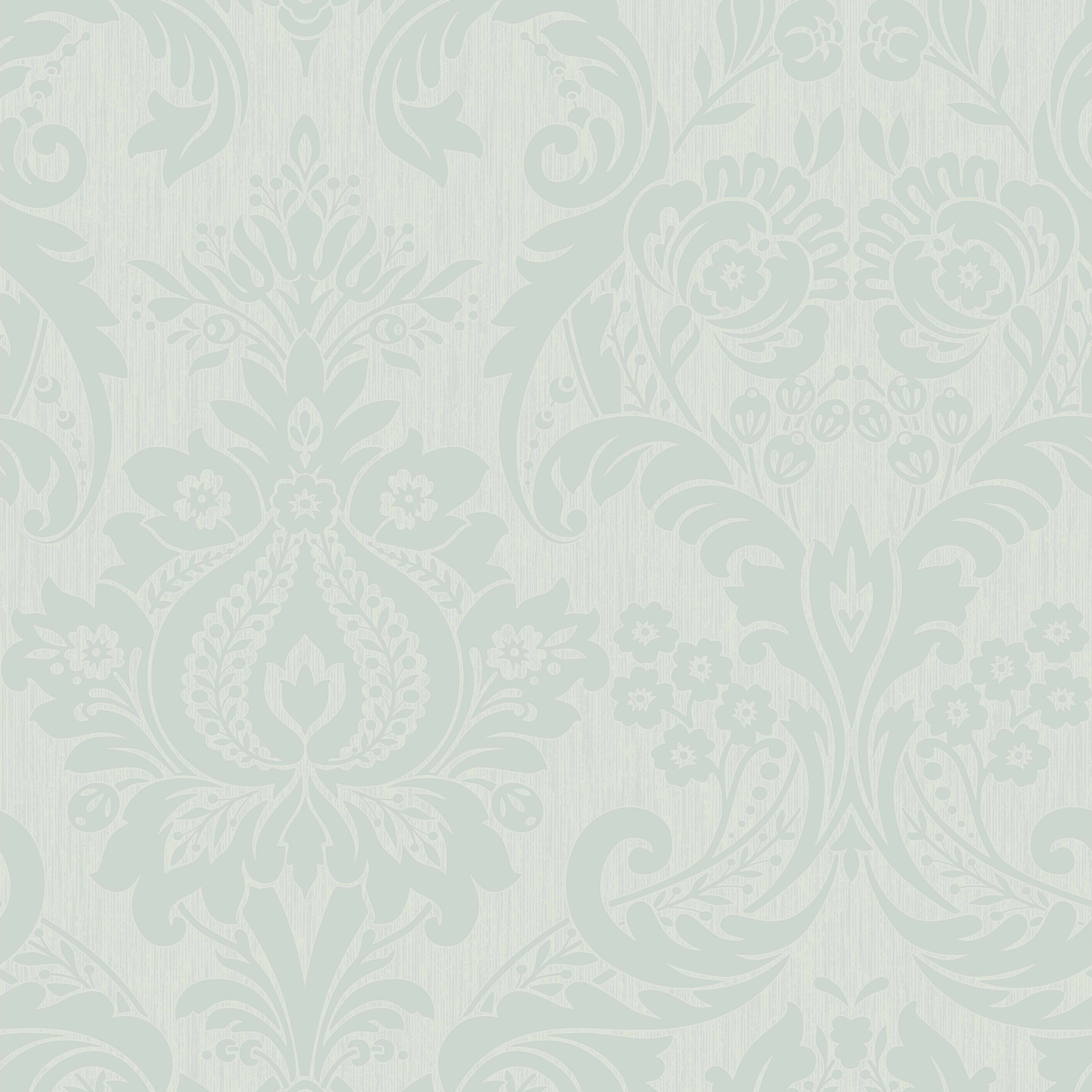 Superfresco Colours Hermes Duck egg Damask Vintage Textured Wallpaper