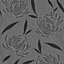 Superfresco Colours Nadine Black Floral Textured Wallpaper