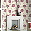 Superfresco Colours Red Floral Textured Wallpaper