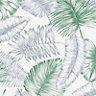 Superfresco Daintree Green Palm leaf Metallic effect Smooth Wallpaper