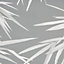 Superfresco Easy Asia Dark grey Leaves Smooth Wallpaper