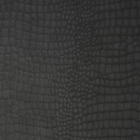 Superfresco Easy Black Crocodile Textured Wallpaper