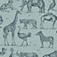 Superfresco Easy Blue Animal Smooth Wallpaper Sample