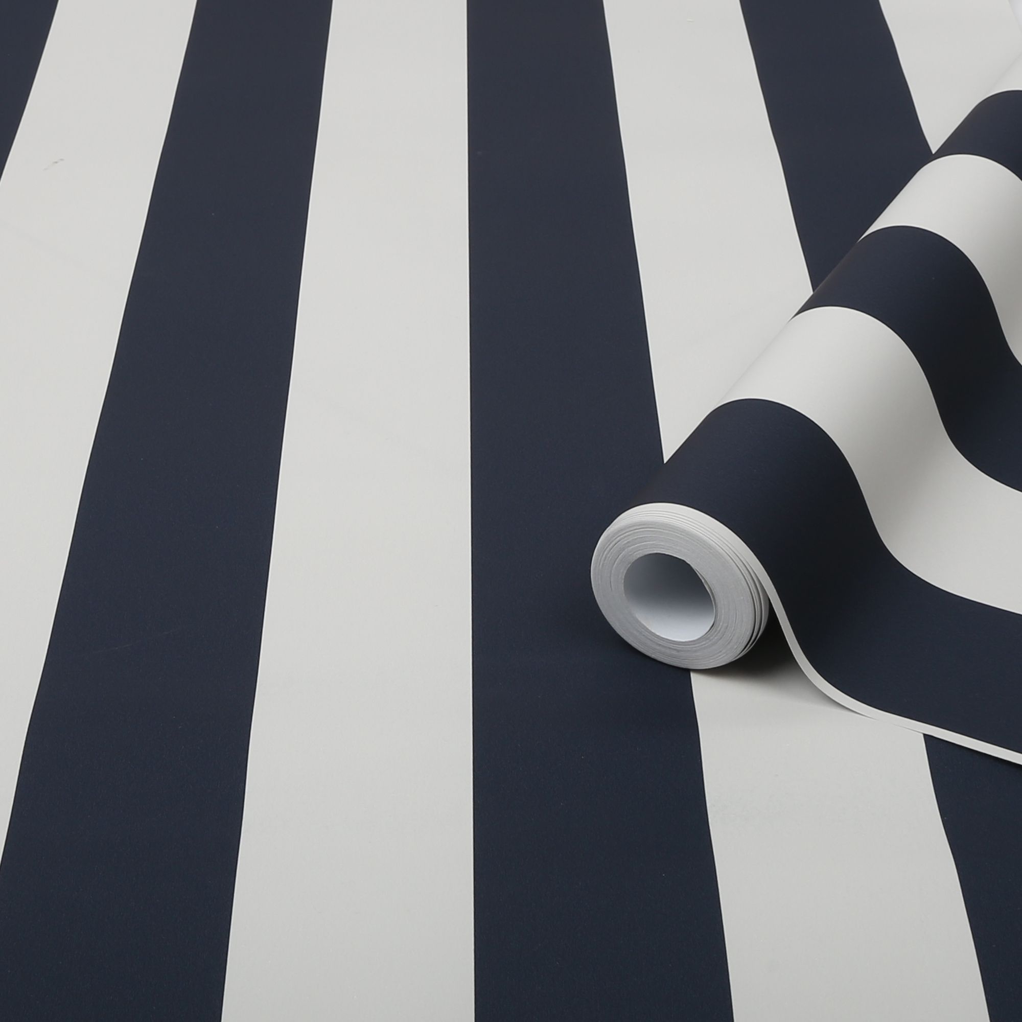 Superfresco Easy Blue Striped Smooth Wallpaper Sample DIY at B&Q