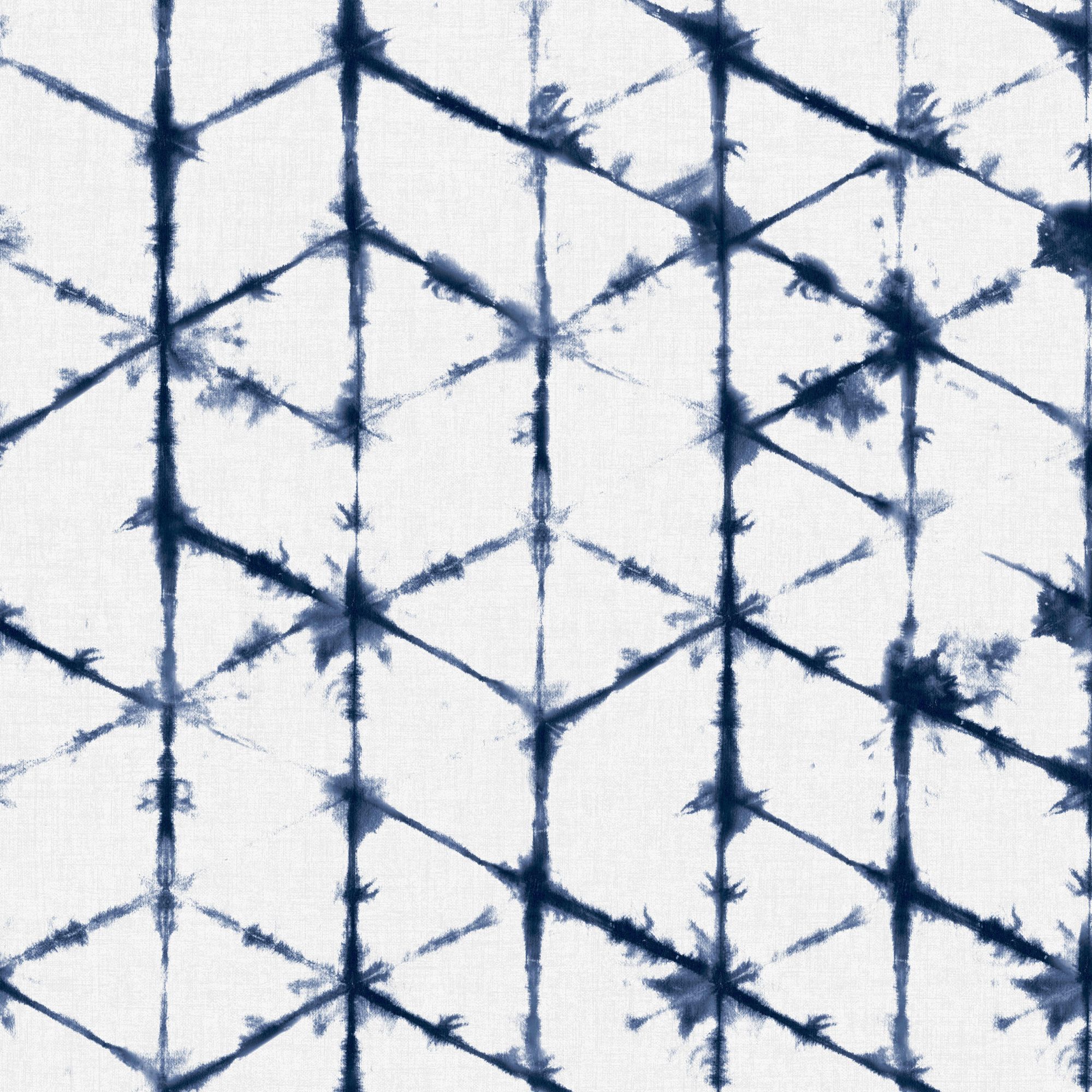 Superfresco Easy Blue & white Fabric effect Geometric Smooth Wallpaper Sample